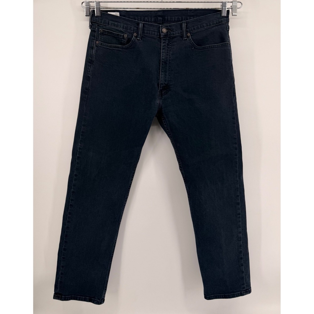 Levi's Jeans Mens 38x32 Dark Wash 505 Regular Fit Straight Leg Denim Pants